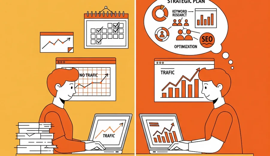 چرا با وجود تولید محتوای منظم، ترافیک سایت ما رشد نمی‌ کند؟